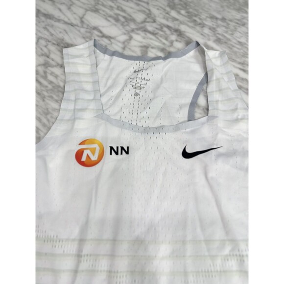 NIKE Aeroswift NN Singlet White Black Racing Running Tank Top Women's XL DR5850 - Picture 4 of 14